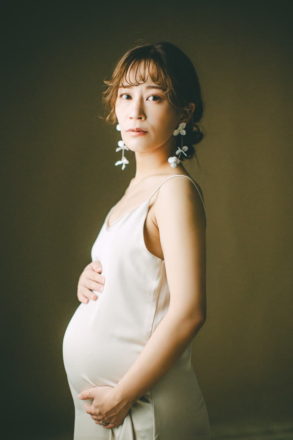 軽井沢にあるアールビースタジオのマタニティ記念写真